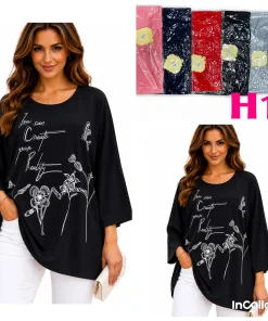 Bluzki Damskie,Size 2xl/3xl-4xl/5xl,paczka 12szt, mix kolor