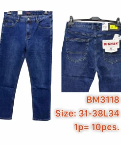 Spodnie JEANSOWE MĘSKA,size 31-38,Paczka 10szt, 1kolor