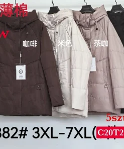 Kurtki Damskie,Size 3xl-7xl,paczka 5szt, 1 kolor