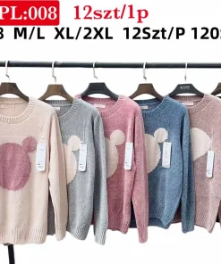 Swetry damskie,Size m/l-xl/2xl,paczka 12szt, mix kolor
