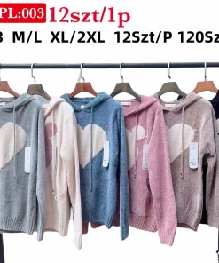 Swetry damskie,Size m/l-xl/2xl,paczka 12szt, mix kolor