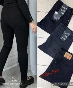 Jeansy Damskie,Size 50-60,paczka 10szt, 1 kolor