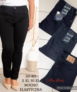 Jeansy Damskie,Size 50-60,paczka 10szt, 1 kolor