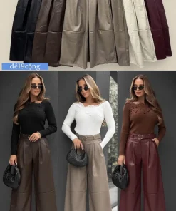 Spodnie skórzane damskie,size uni,paczka 6szt,mix kolor