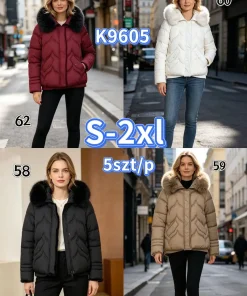 Kurtki damskie,size s-2xl,Paczka 5szt,1kolor