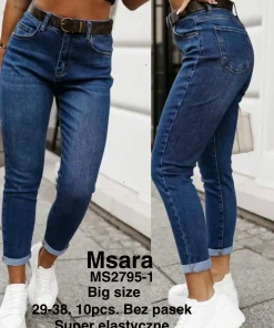 Jeansy Damskie,size 29-38,Paczka 10szt ,1kolor