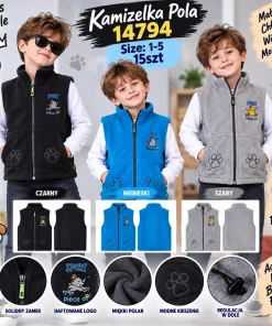 Kamizelki DZIECIĘCA,size 1-5lat,Paczka 15szt,mix kolor