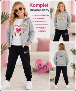 Komplety DZIECIĘCA,size 4-12lat,Paczka 5szt ,1 kolor