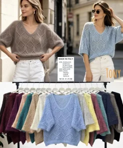 Swetry Koszule Damskie WŁOSKA,Size uni,paczka 6szt, mix kolor