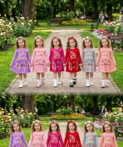 Sukienki DZIECIĘCE,size 1-4lat,Paczka 4szt ,1 kolor