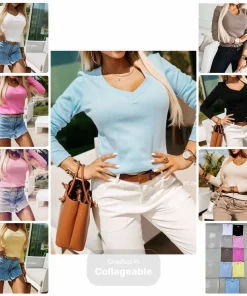 Bluzy Damskie,size uni,Paczka 6szt,mix kolor