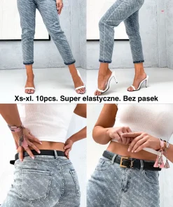 Jeansy Damskie,size xs-xl,Paczka 10szt ,1kolor