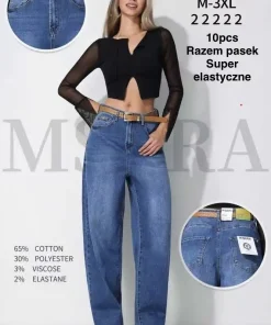Jeansy Damskie,size m-3xl,Paczka 10szt ,1kolor