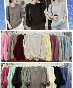 Swetry damskie,size uni,paczka 6szt,mix kolor