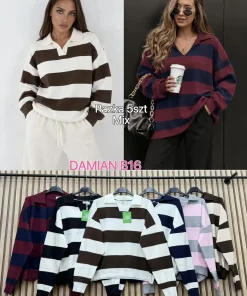 Swetry Damskie WŁOSKA,Size uni,paczka 6szt, mix kolor