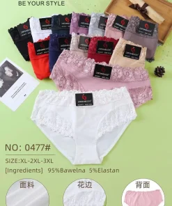 Majtki Damskie,size xl-3xl,Paczka 24szt,mix kolor