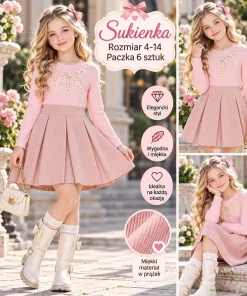 Sukienki DZIECIĘCA,size 4-14lat,paczka 6szt,1kolor
