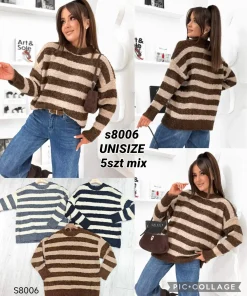 Swetry Damskie,size uni,Paczka 5szt ,mix kolor