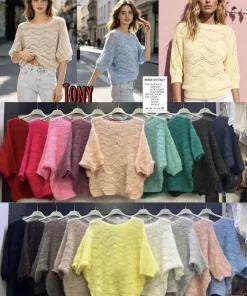 Swetry Damskie WŁOSKA,Size uni,paczka 6szt, mix kolor