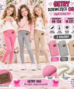 Legginsy DZIECIĘCE, size 98-128,paczka 18szt,mix kolor