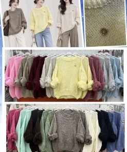 Swetry damskie,size uni,paczka 6szt,mix kolor
