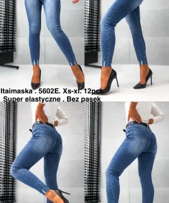 Jeansy Damskie,size xs-xl,Paczka 12szt ,1kolor