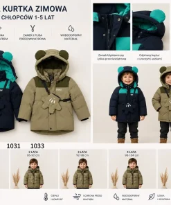 Kurtki DZIECIĘCA,size 1-5lat,Paczka 5szt ,1 kolor