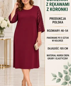 Sukienki damskie,size 46-54,Paczka 5szt,1 kolor