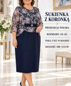 Sukienki Damskie ,Size 54-62,paczka 5szt, 1kolor