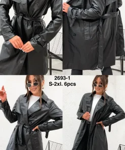 Kurtki skórzane Damskie,size s-2xl,Paczka 6szt ,1kolor
