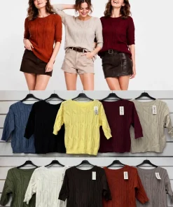 Swetry Damskie WŁOSKA,Size uni,paczka 6szt, mix kolor