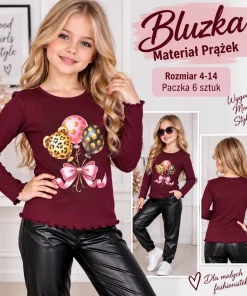 Bluzki DZIECIĘCE, size 4-14lat,paczka 6szt,1kolor