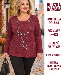 Bluzy damskie,size l-4xl,Paczka 5szt,1 kolor