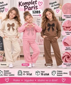 Komplety DZIECIĘCA,size 4-14lat,paczka 6szt,1kolor