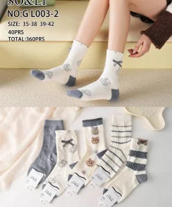 Skarpety Damskie,size 35-42,paczka 40szt,mix kolor