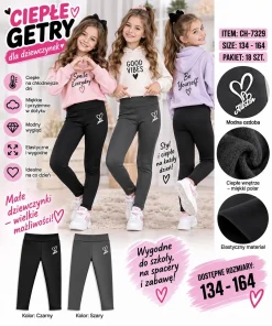 Legginsy DZIECIĘCE, size 134-164,paczka 18szt,mix kolor