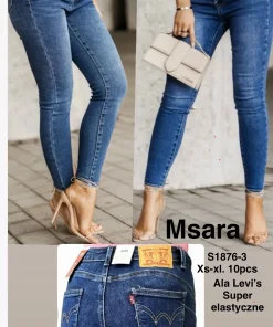 Jeansy Damskie,size xs-xl,Paczka 10szt ,1kolor
