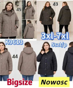 Kurtki Damskie,size 3-7xl,paczka 5szt,1kolor