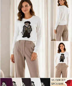 Swetry Damskie,size s-xl,paczka 12szt,mix kolor