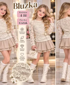 Bluzki DZIECIĘCE,size 4-14lat,Paczka 6szt,1kolor