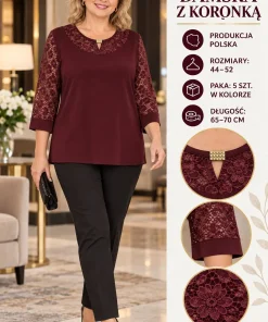 Bluzki Damskie ,Size 44-52,paczka 5szt, 1kolor