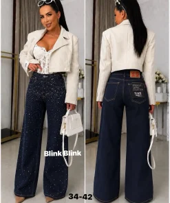 Jeansy Damskie,size 34-42,Paczka 12szt ,1kolor