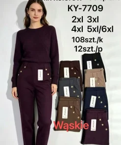 Spodnie Damskie,size 2/3-5/6xl,paczka 12szt,mix kolor