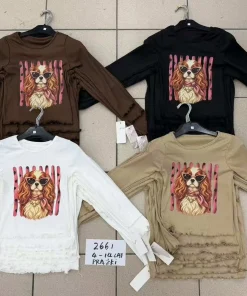 Bluzki DZIECIĘCA,size 4-14lat,Paczka 6szt ,1kolor