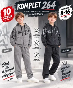 Komplety DZIECIĘCA,size 8-16lat,Paczka 10szt ,mix kolor