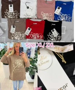 Bluzy damskie,size xl/2xl,paczka 6szt,mix kolor
