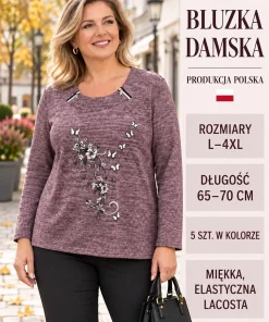 Bluzy damskie,size l-4xl,Paczka 5szt,1 kolor