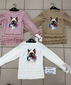 Bluzki DZIECIĘCA,size 4-14lat,Paczka 6szt ,1kolor