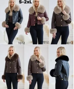 Kurtki skórzane damskie ,size s-2xl,Paczka 5szt ,1kolor