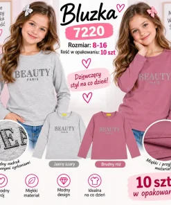 Bluzki DZIECIĘCA,size 8-16lat,Paczka 10szt ,mix kolor